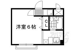 下鴨松柏 1Kの間取図画像