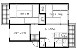 日農ハイツ 3DKの間取図画像