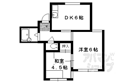 ヴィラコート川端 2DKの間取図画像