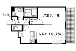 プレサンス京大前 1LDKの間取図画像