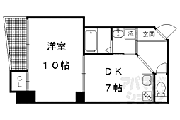 アクアコート北山 1DKの間取図画像