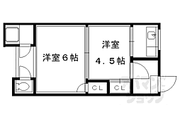コーポ田中 2Kの間取図画像