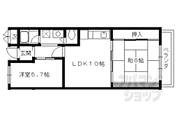 イヌイ星の子ハイツ 2LDKの間取図画像