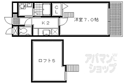 ハイム独歩館 1Kの間取図画像
