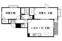 ポルトボヌール 2LDKの間取図画像