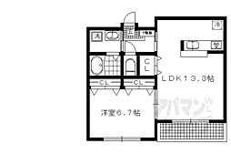 Maisonギンボシ 1LDKの間取図画像