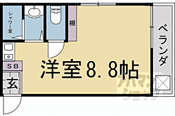 サンライズ大山 1Kの間取図画像