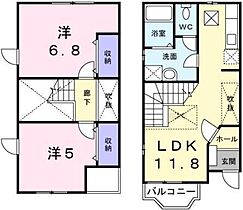 シェヌー（メゾネット） 107 ｜ 岡山県岡山市東区西大寺新地（賃貸タウンハウス2LDK・--・56.51㎡） その2