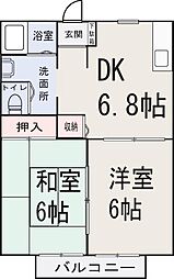コーポニュータウン 2DKの間取図画像