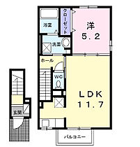 プレシス中津１ 205 ｜ 大分県中津市殿町1398-2（賃貸アパート1LDK・2階・43.32㎡） その2