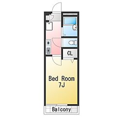 パサニア白金 1Kの間取図画像