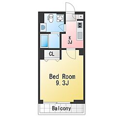 ダイユウビル赤坂 1Kの間取図画像