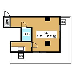常盤松葵マンション 1Kの間取図画像