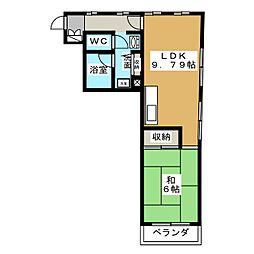 メゾン・コンコルド 1LDKの間取図画像