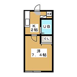 プラネットチヨダ 1Kの間取図画像