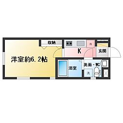 レピュア目黒本町レジデンス 1Kの間取図画像