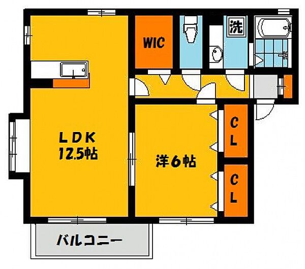 レセンテ煌B 202号室｜栃木県宇都宮市鶴田町(賃貸アパート1LDK・2階・47.99㎡)の写真 その2