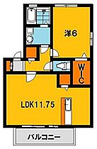 プレフェリートA 101号室 ｜ 栃木県宇都宮市江曽島町1268-25（賃貸アパート1LDK・1階・44.18㎡） その2