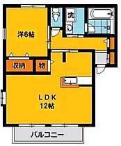 ソレアードプリームラB 102号室 ｜ 栃木県宇都宮市簗瀬４丁目（賃貸アパート1LDK・1階・46.03㎡） その2