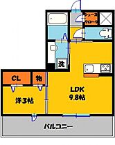 GRANDFORT CHOEI 102号室 ｜ 栃木県宇都宮市東簗瀬１丁目12-1（賃貸アパート1LDK・1階・34.05㎡） その2