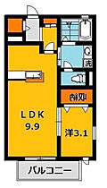 ブランクロスIII 101号室 ｜ 栃木県宇都宮市東峰町3094-188（賃貸アパート1LDK・1階・34.29㎡） その2