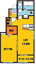 クリアネスB 101号室 ｜ 栃木県宇都宮市駒生町（賃貸アパート1LDK・1階・50.14㎡） その2