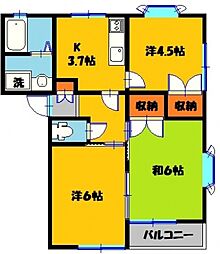 エクセルドーメキ 3Kの間取図画像