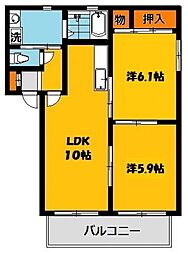間取図画像 2LDK