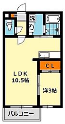 M壱番館 1LDKの間取図画像