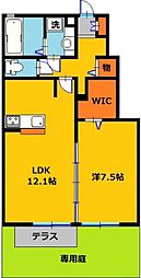 アピオンA 1LDKの間取図画像