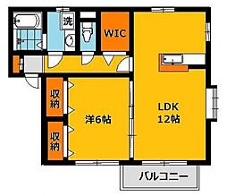 メゾンアーバンF 1LDKの間取図画像