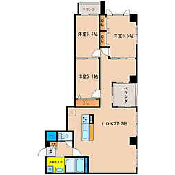 ジックス桜 3LDKの間取図画像