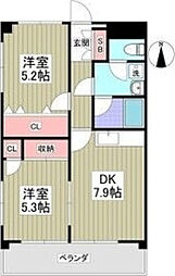 フローラ大塚壱番館 2LDKの間取図画像