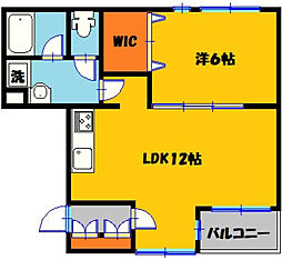 ラ・フォンテーヌ 1LDKの間取図画像