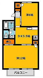 エルハイツ 2Kの間取図画像