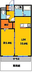CloudNine 1LDKの間取図画像