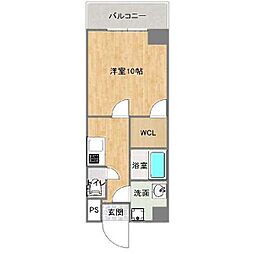 サムティ塚口レジデンス 2階1Kの間取り