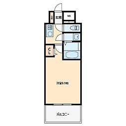フォーリアライズ尼崎エラン 1411 14階1Kの間取り