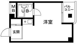 第2永昌ビル ワンルームの間取図画像