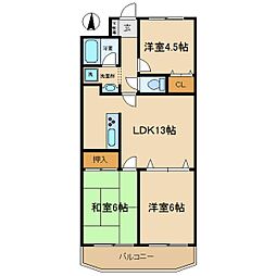 ロイヤルガーデン 3LDKの間取図画像