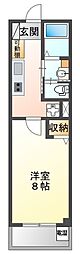 ディアンサス立花 1Kの間取図画像