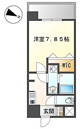 エクセルコート十間タワー 1Kの間取図画像