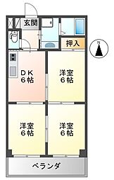 フォートレス 3DKの間取図画像