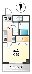 MY尼崎 1Kの間取図画像