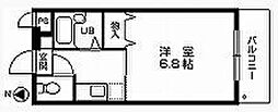 クレアール立花 1Kの間取図画像