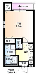 フジパレス長洲公園1番館 1Kの間取図画像
