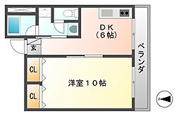 グランドシティ西宮1 1DKの間取図画像
