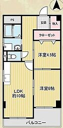 セレニティ武庫之荘 2LDKの間取図画像
