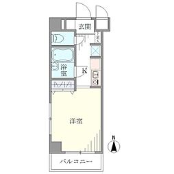 立花アスペンハウス ワンルームの間取図画像