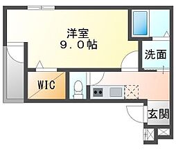 尼崎市東難波町5丁目アパート 1Kの間取図画像